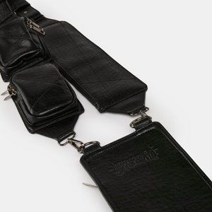 Compression Crossbody Utility Harness Bag from Darker Wavs via Dolls Kill, Black